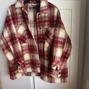 Zara plaid jacket size small